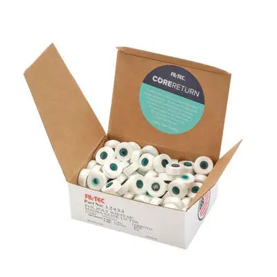 White Magna-Glide Classic 60 Bobbins Case of 100 L M style pre-wound bulk longarm bobbins