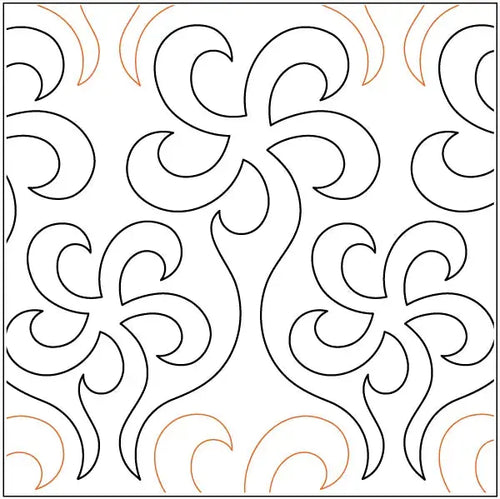 Pom Pom: A Playful Round Motif Pantograph in a Generous 12-Inch Row