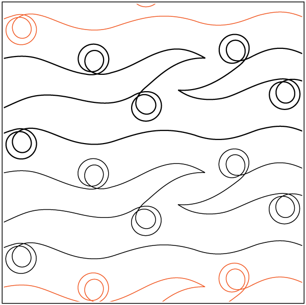 Shimmer: A Soft, Light-Catching All-Over Pantograph in a 5-Inch Row