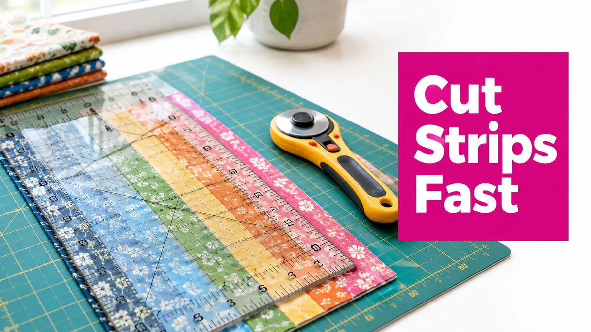 Slotted Ruler for Quilting How to Cut Strips Fast