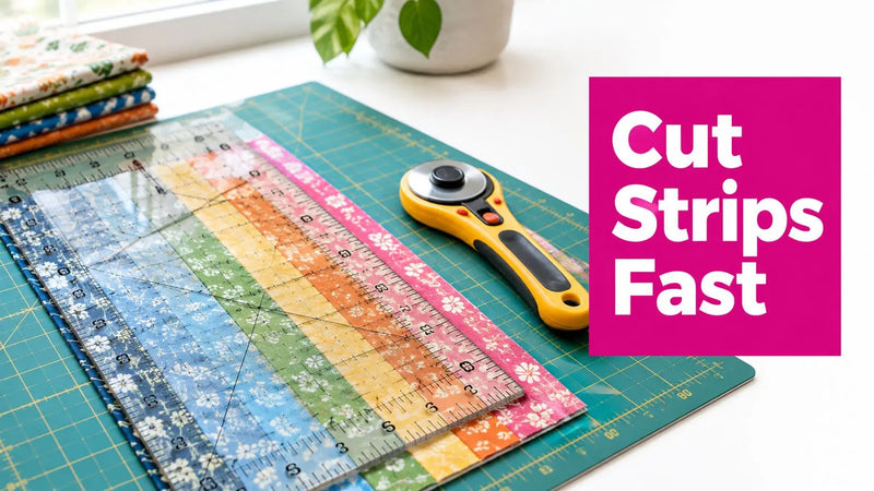 Slotted Ruler for Quilting How to Cut Strips Fast