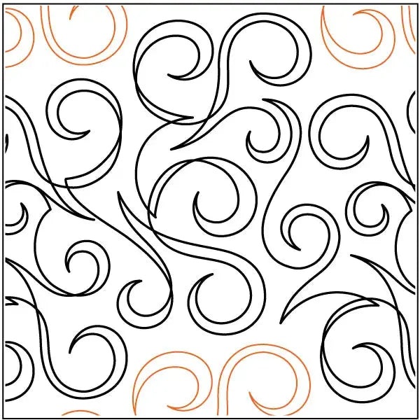 Windy Day: A Flowing 10-Inch All-Over Pantograph for Longarm Quilts