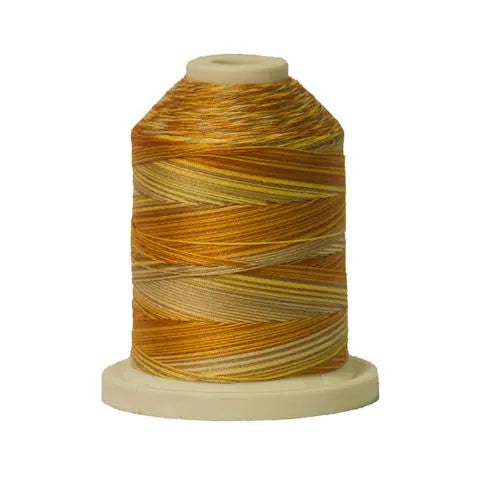 009 Golden Harvest Signature Cotton Variegated Thread Mini Spool - 40WT American & Efird Signature