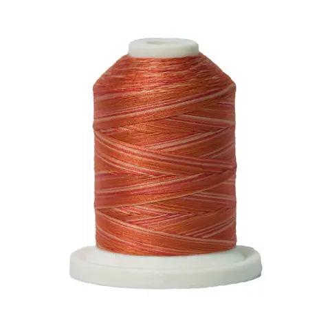 074 Rusty Oranges Signature Cotton Variegated Thread Mini Spool - 40WT American & Efird Signature