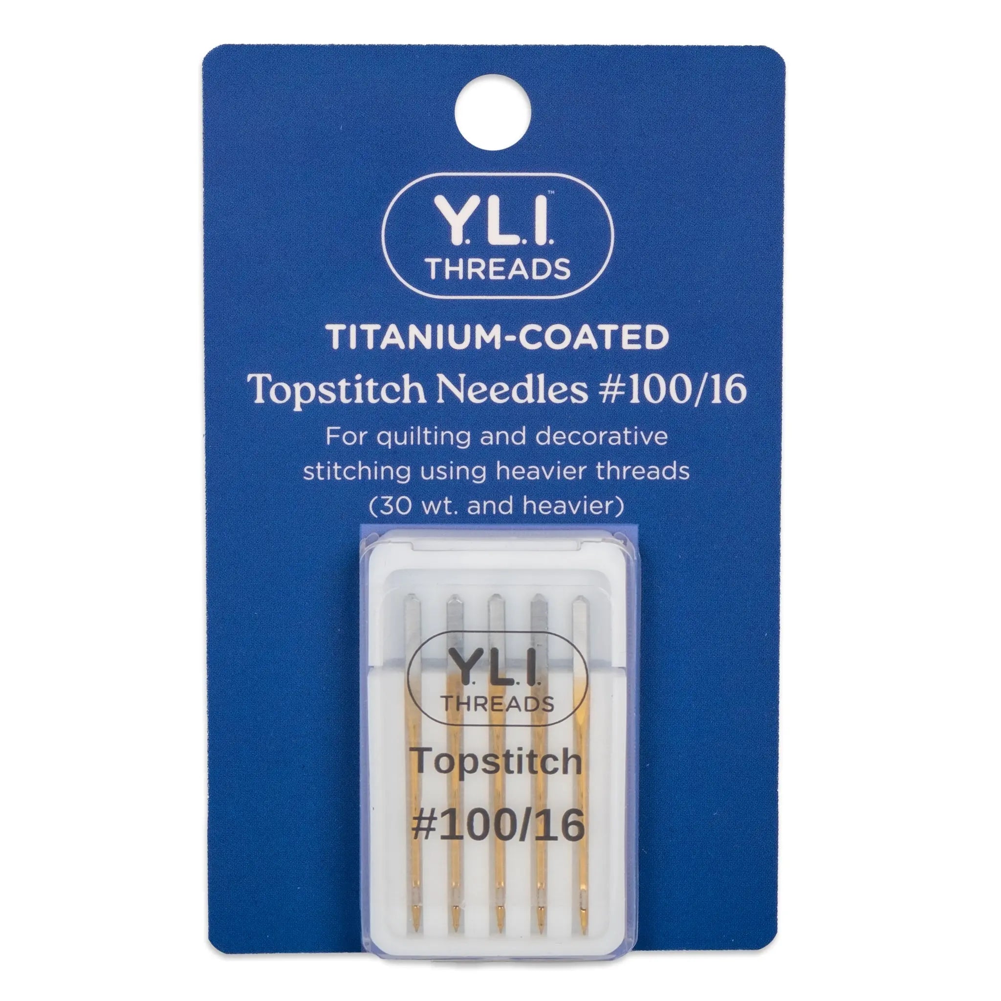 #100/16 Titanium-Coated Topstitch Needles YLI