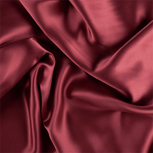 Runway Silks Antique Red Silk Charmeuse Fabric - Reorderable