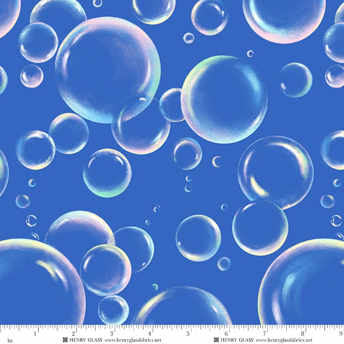 Bubble Blast Cerulean Blue 108" Cotton Wideback Fabric Per Yard