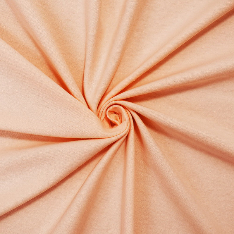 Pastel Orange Cotton Stretch Spandex Solid Jersey Knit Fabric