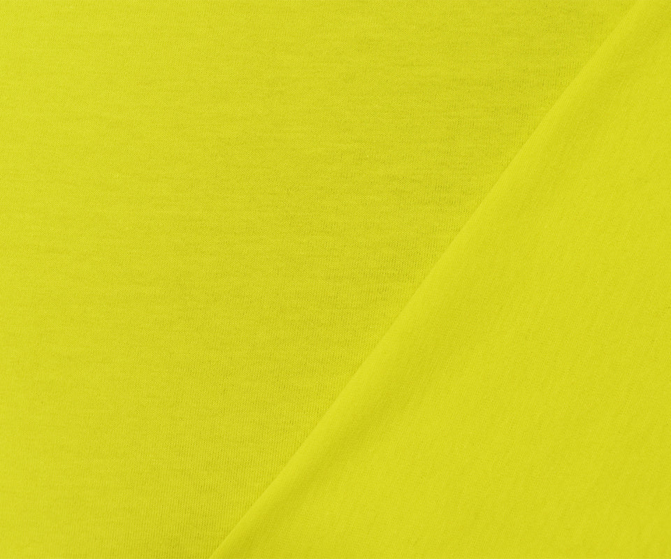 Bright Yellow Cotton Stretch Spandex Solid Jersey Knit Fabric