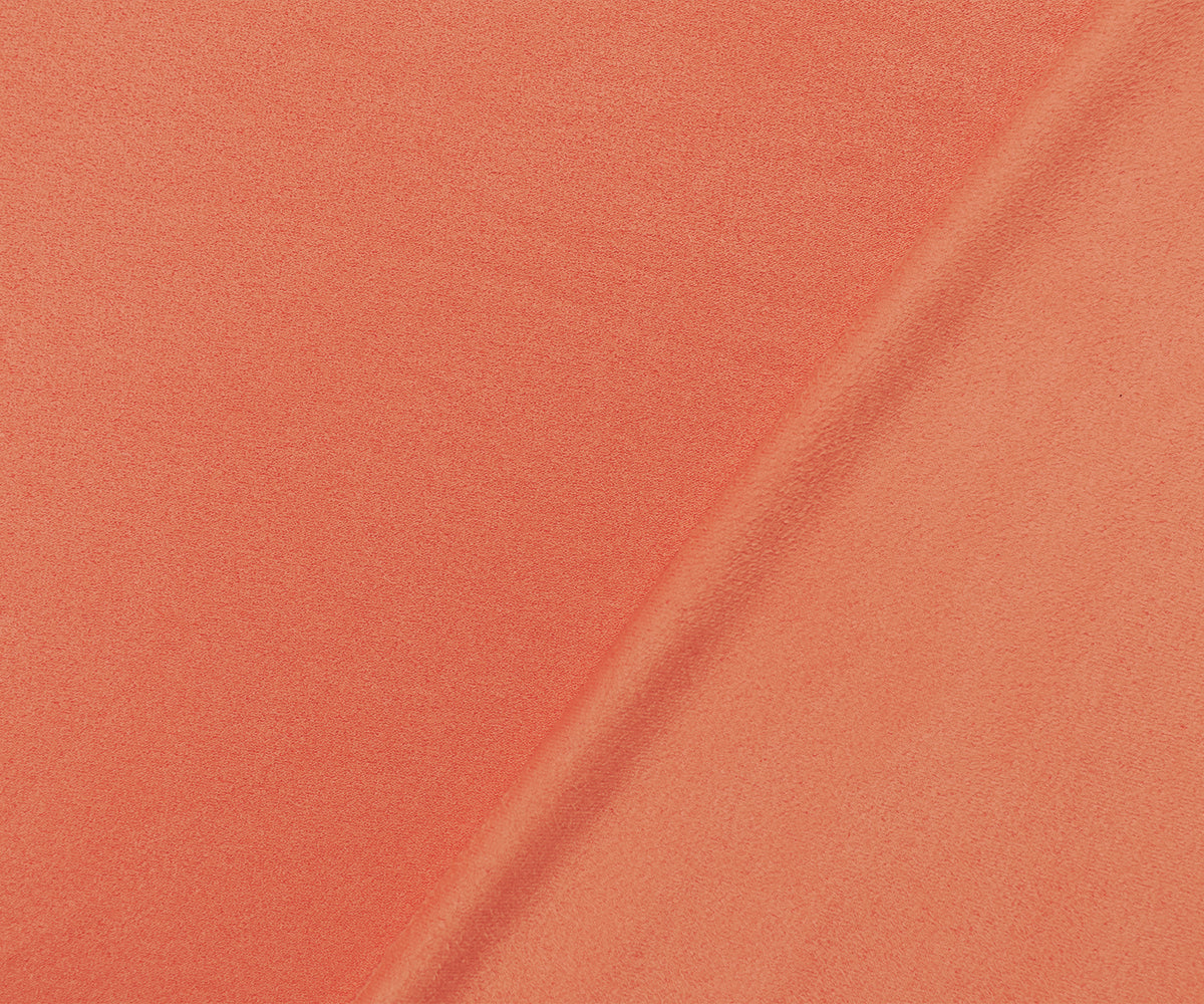Peach Orange Stretch Spandex Solid Microsuede Knit Fabric