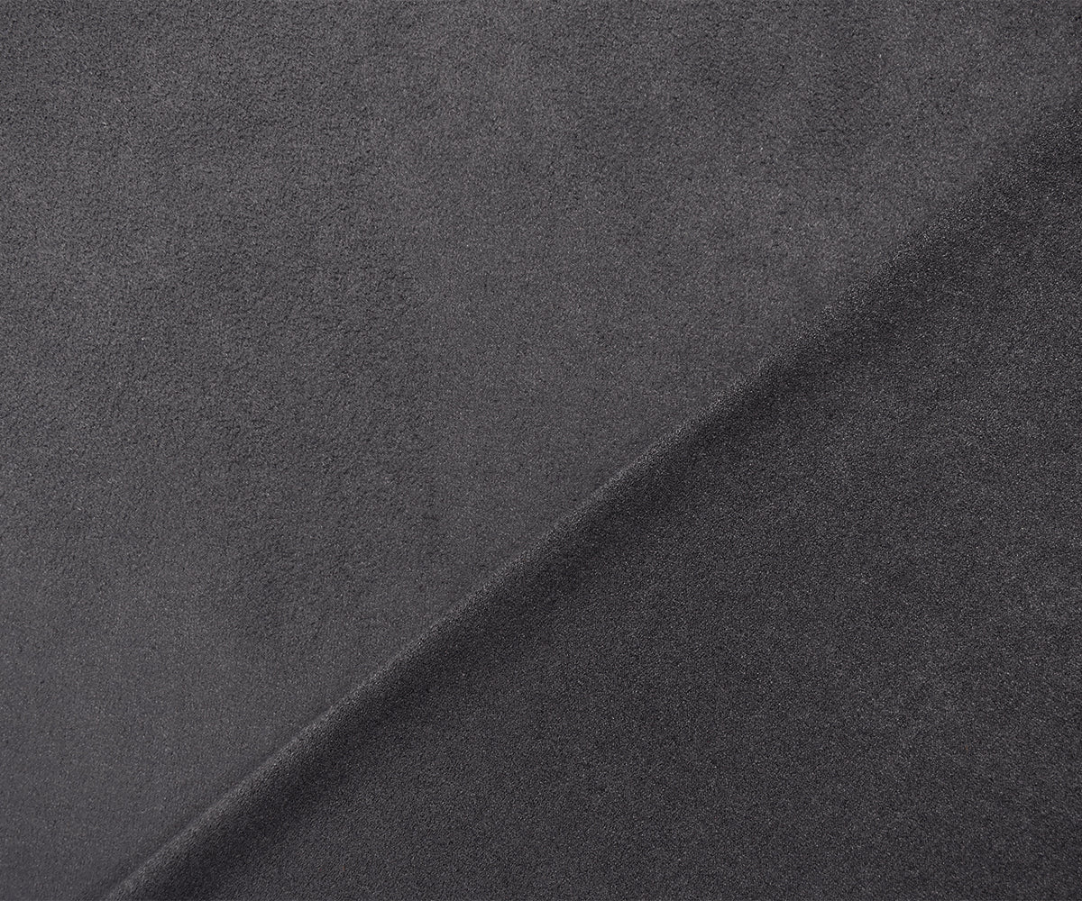 Gray Stretch Spandex Solid Microsuede Knit Fabric