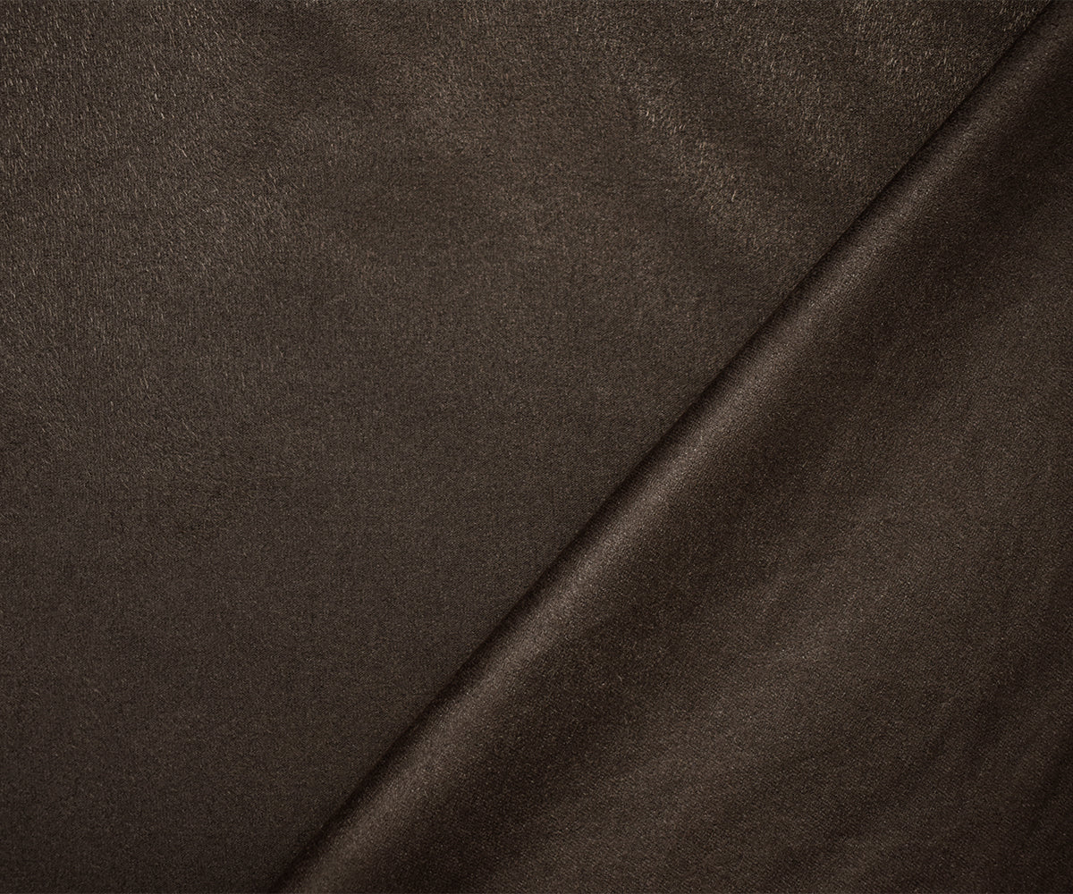 Deep Brown Stretch Spandex Solid Microsuede Knit Fabric