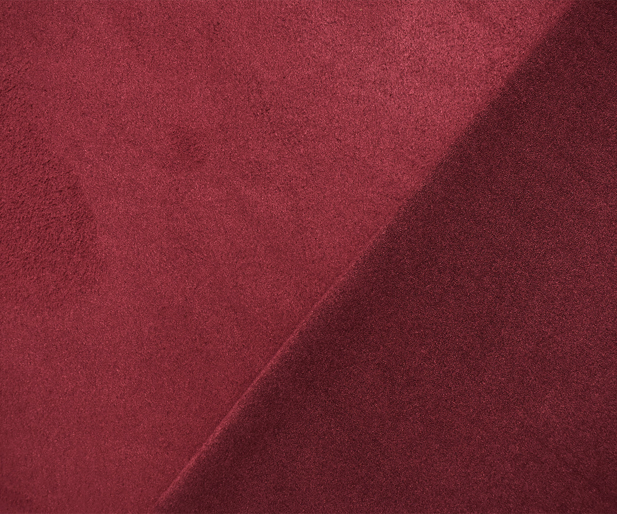 Dark Red Stretch Spandex Solid Microsuede Knit Fabric