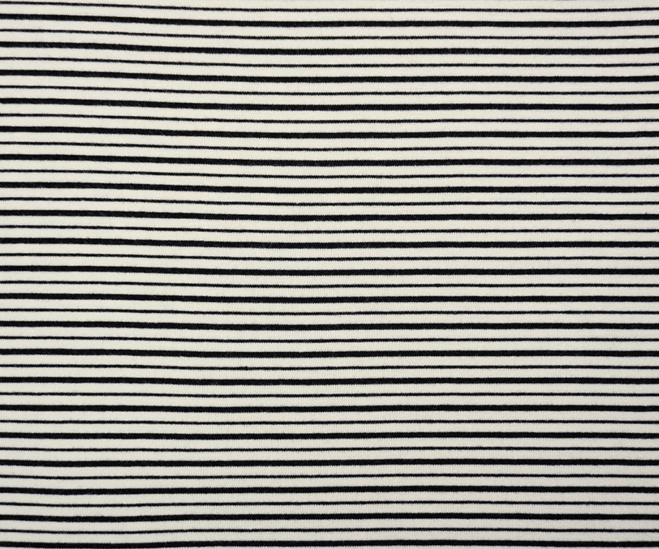Black-Ivory Rayon Spandex Stretch Stripe Jersey Knit Fabric