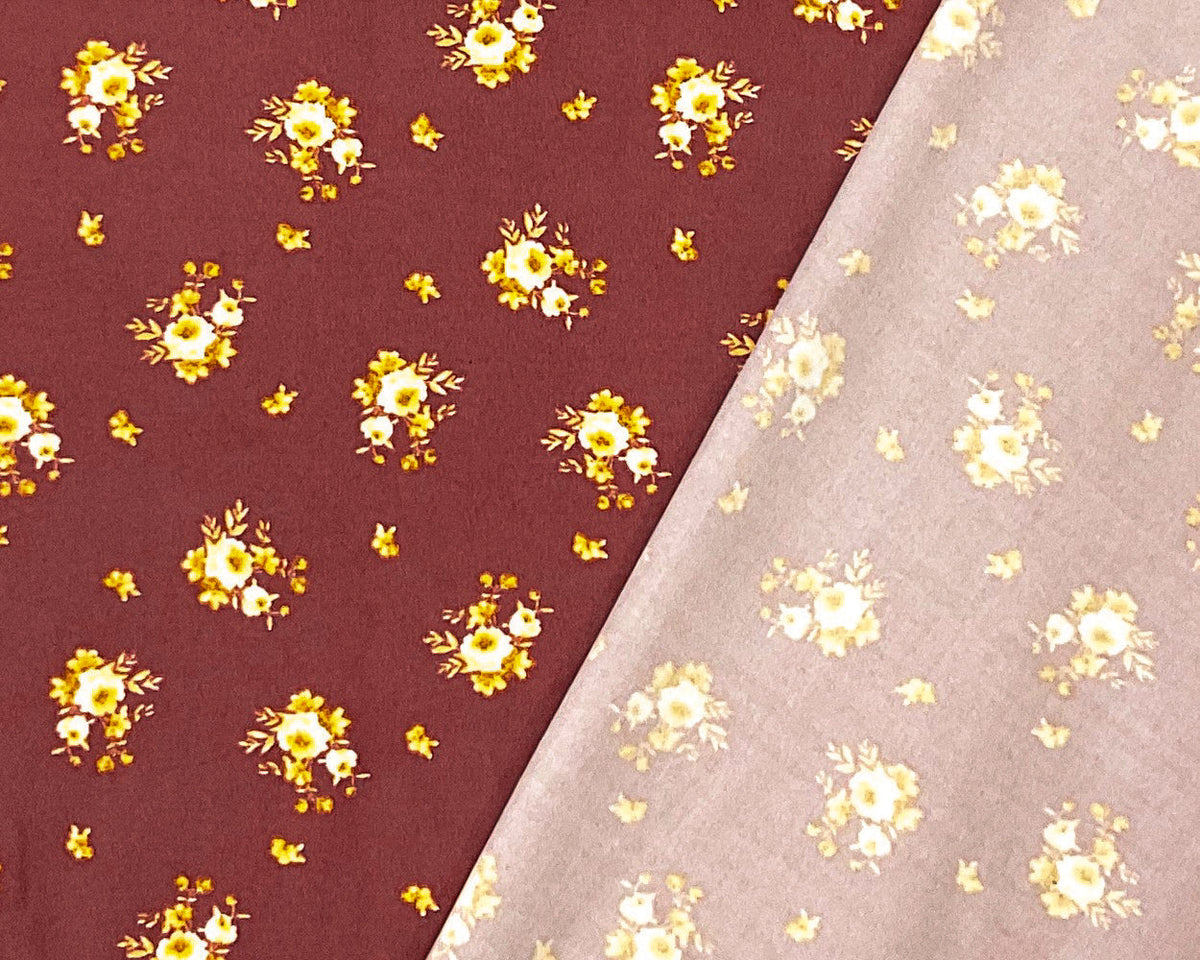 Red-Multi Poly Spandex Stretch Floral Print DB Jersey Knit Fabric
