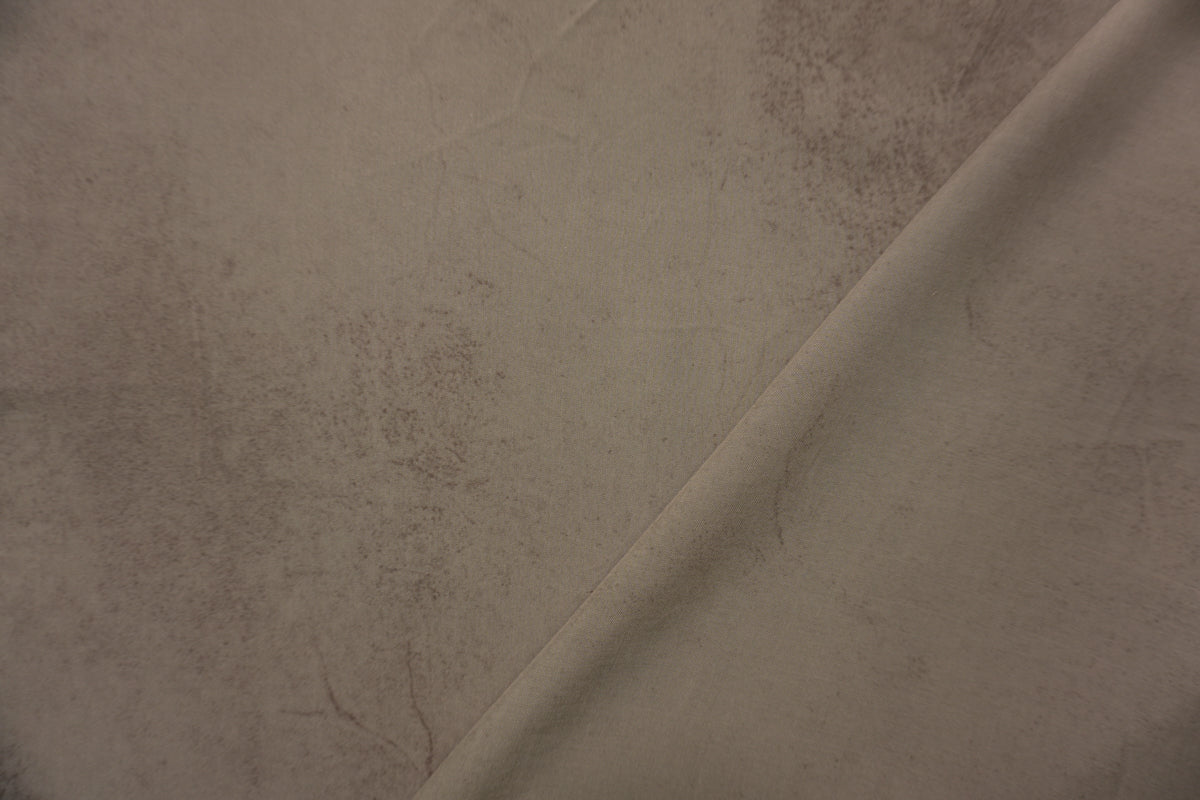 Taupe Beige-Gray Rayon Heather Vintage-Distressed Look Voile Fabric