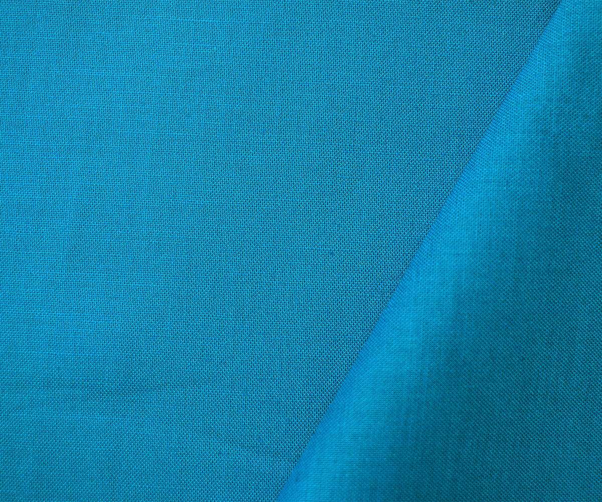 Teal Blue Cotton Solid Quality Quilting Woven Fabric