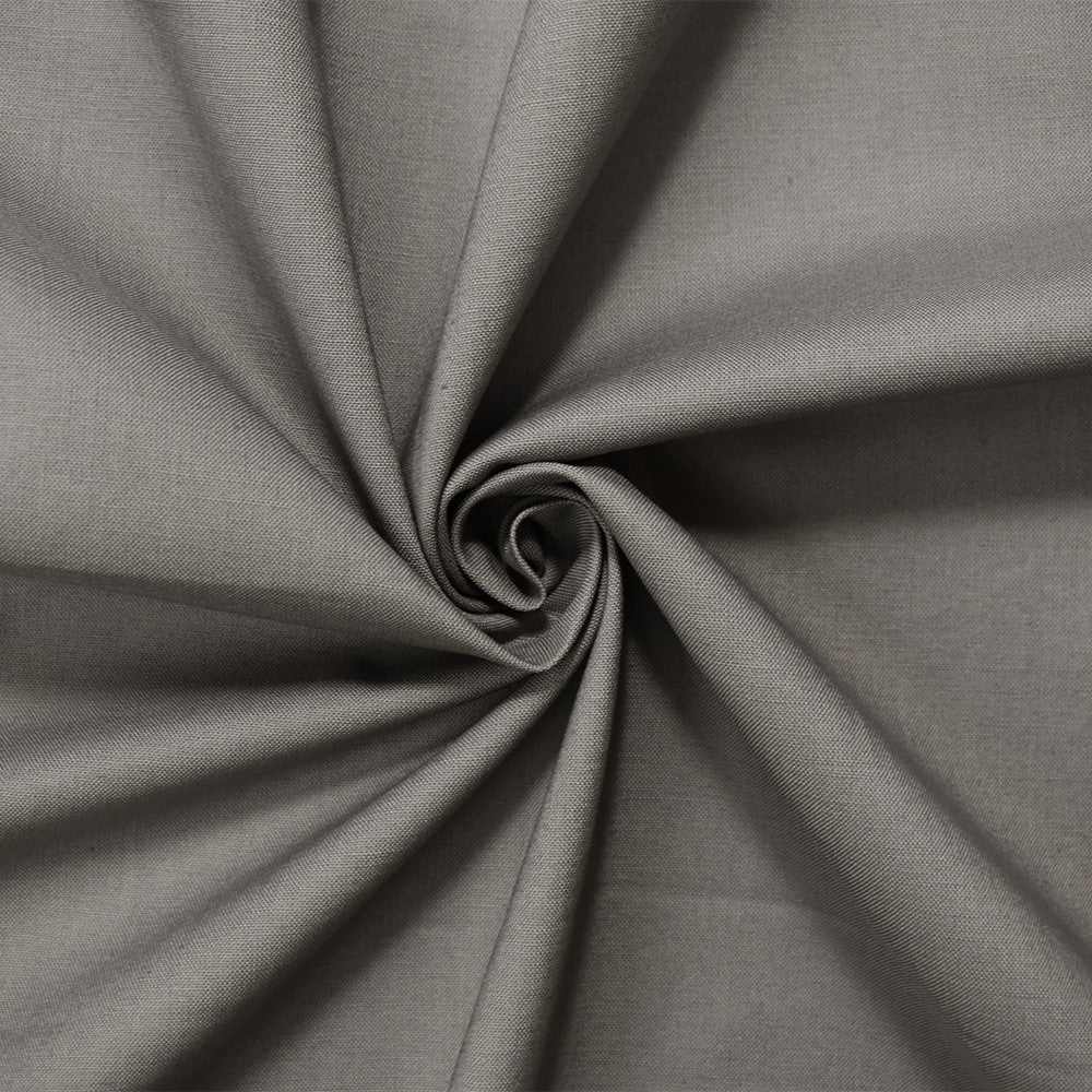 Gray Cotton Solid Quality Quilting Woven Fabric