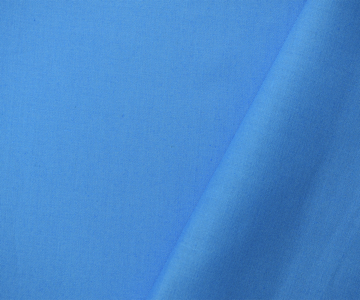 Blue Cotton Solid Quality Quilting Woven Fabric