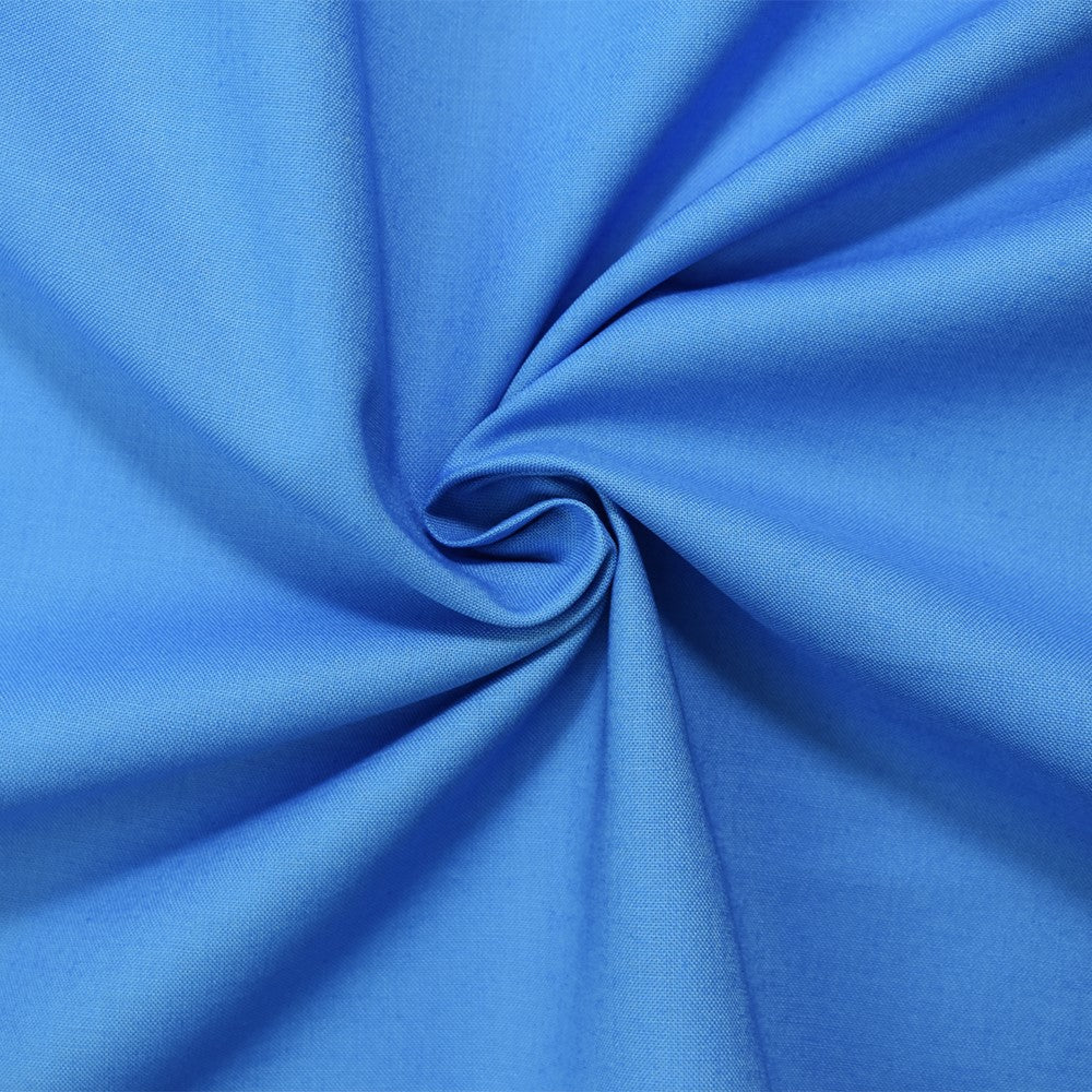 Blue Cotton Solid Quality Quilting Woven Fabric
