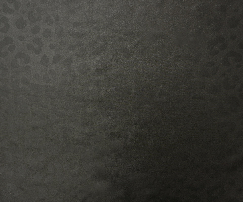 Gray Famous Maker Nylon Spandex Leopard Satin Tricot Knit Fabric