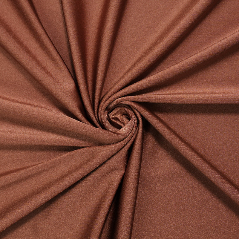 Brown Famous Maker Nylon Spandex Solid Tricot Knit Yoga Fabric