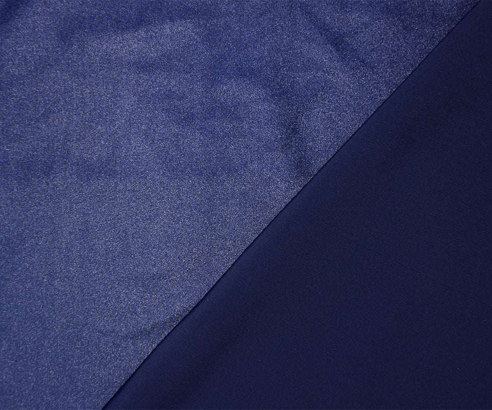 Dark Blue Famous Maker Nylon Solid Satin Tricot Knit Yoga Fabric