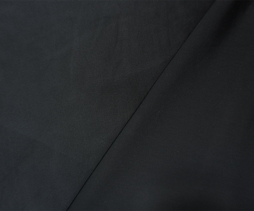 Black Famous Maker Nylon Solid Satin Tricot Knit Yoga Fabric