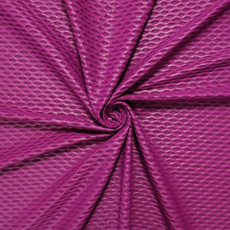 Magenta Purple Famous Maker Nylon Mesh 3D Knit Yoga Fabric