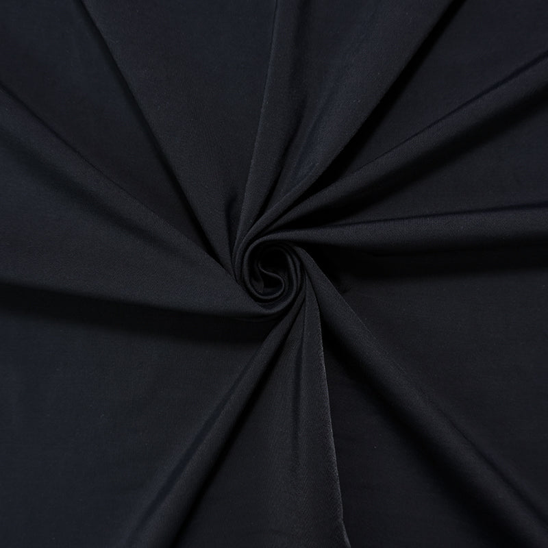 Black Famous Maker Nylon Spandex Solid Tricot Knit Yoga Fabric