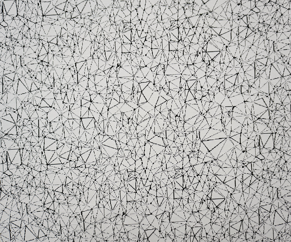 White-Black Famous Maker Abstract Jacquard Double Knit Yoga Fabric