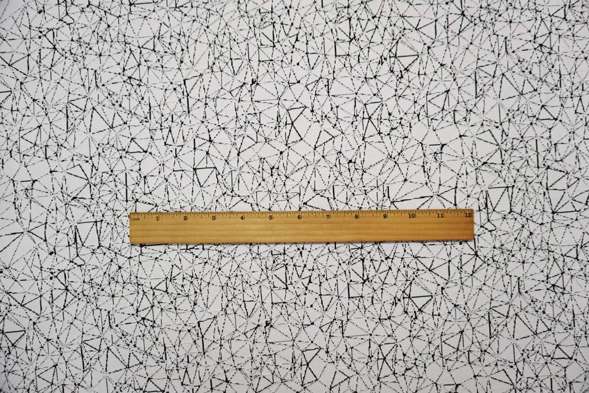 White-Black Famous Maker Abstract Jacquard Double Knit Yoga Fabric