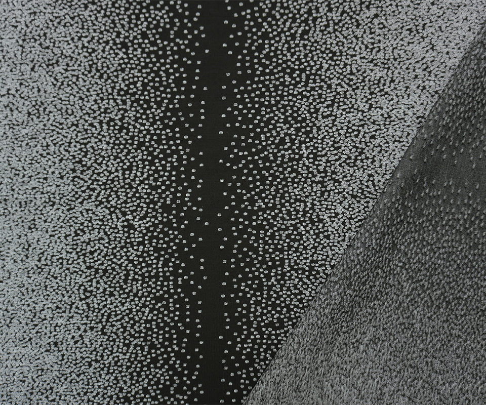 Black Famous Maker Nylon Spandex Dot Jacquard Double Knit Fabric
