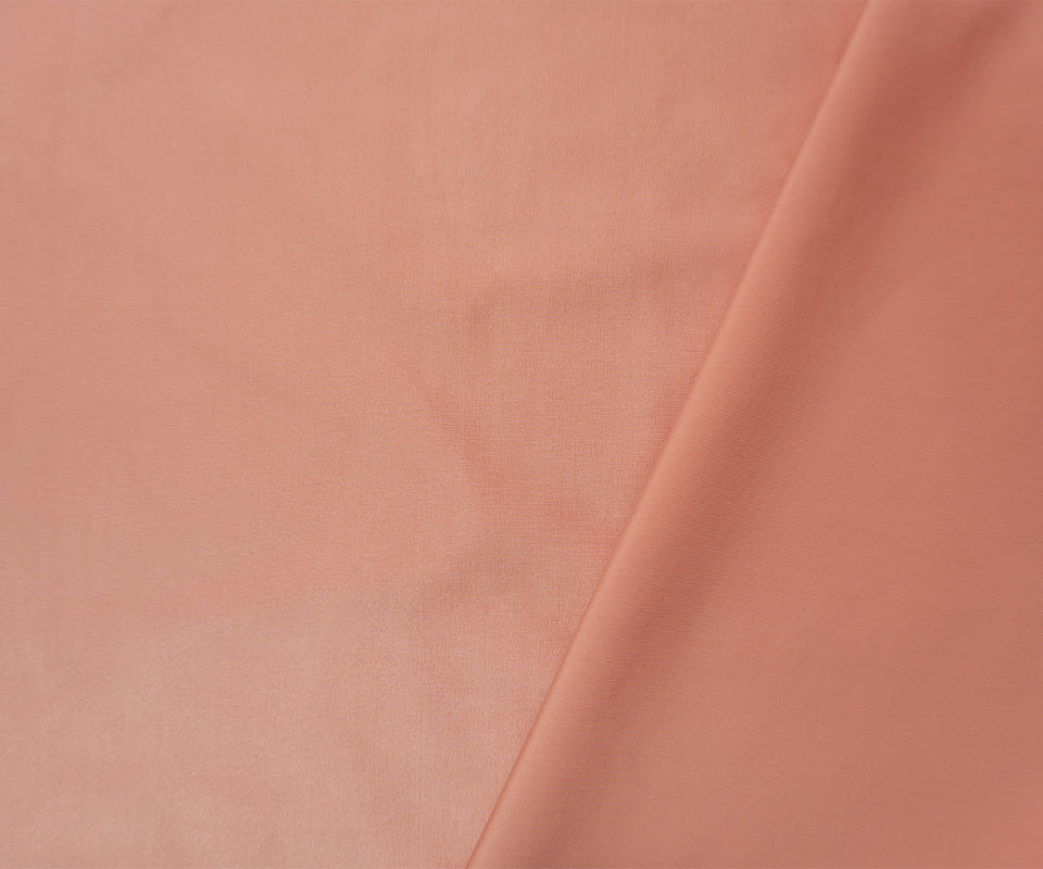 Coral Peach Famous Maker Nylon Solid Satin Tricot Knit Yoga Fabric