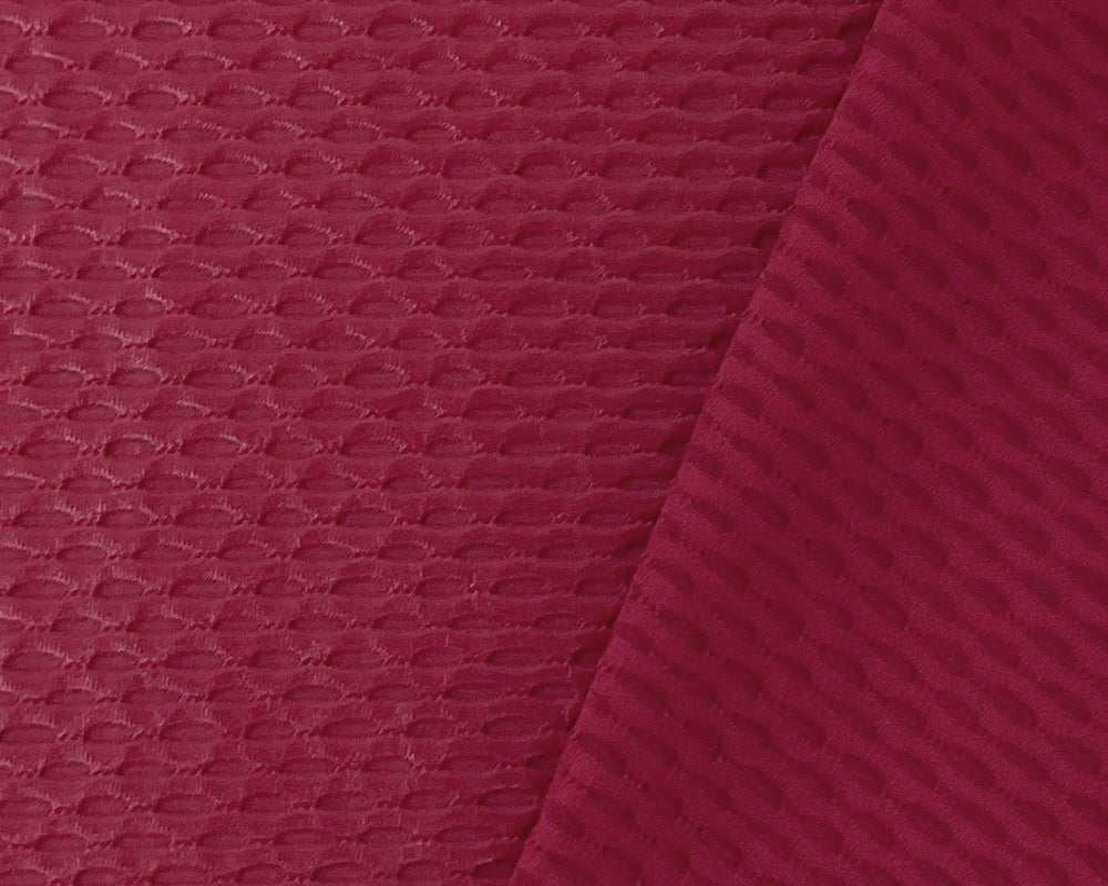 Red Nylon Spandex Stretch Mesh Knit Famous Maker Yoga Fabric