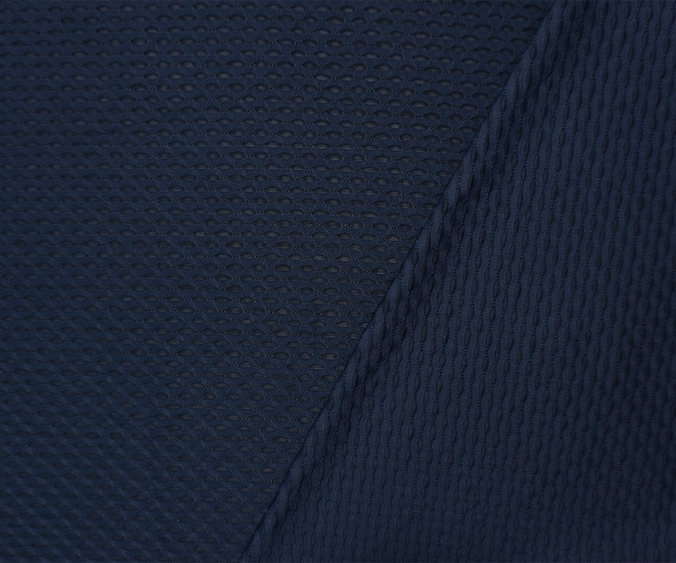Deep Navy Famous Maker Nylon Stretch Mesh Knit Yoga Fabric