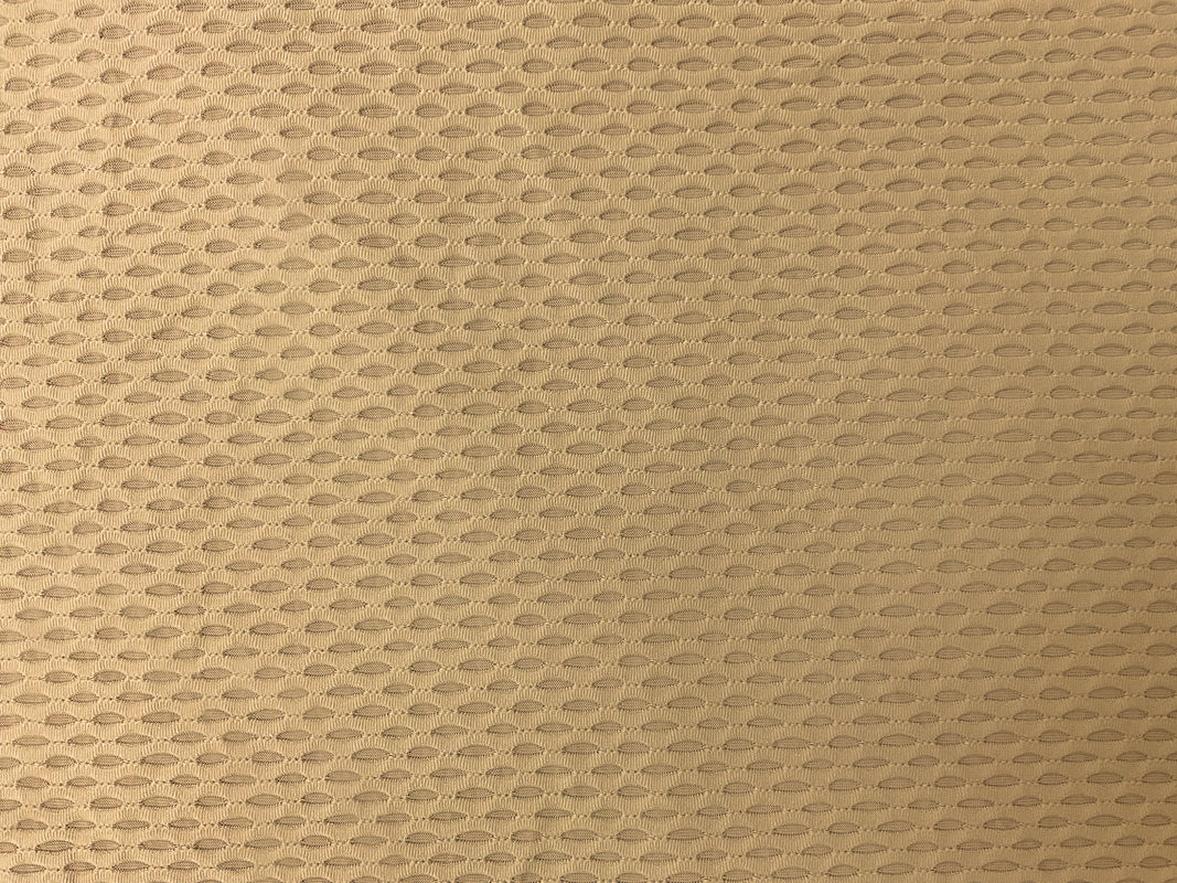 Cream Brown Famous Maker Nylon Stretch Mesh Knit Yoga Fabric