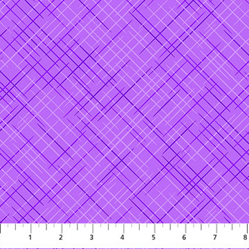 Northcott On The Bias quilting cotton in Heliotrope purple