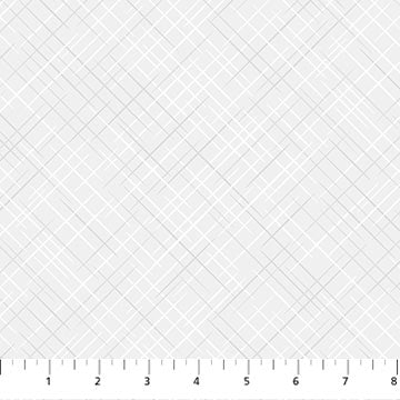 Northcott On The Bias quilting cotton in Cloud white