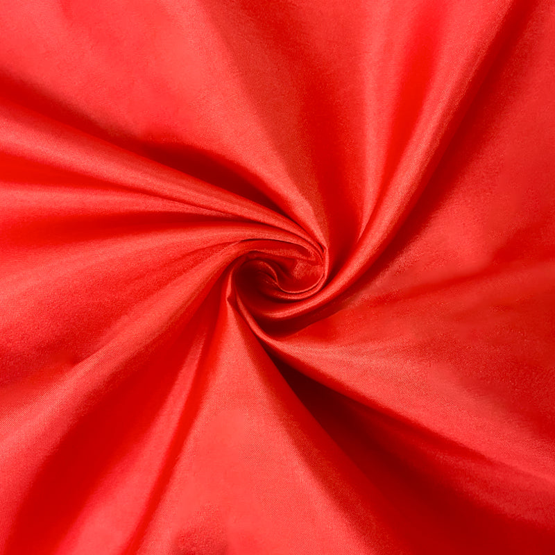 Red Poly China Silk Solid Lining Woven Fabric