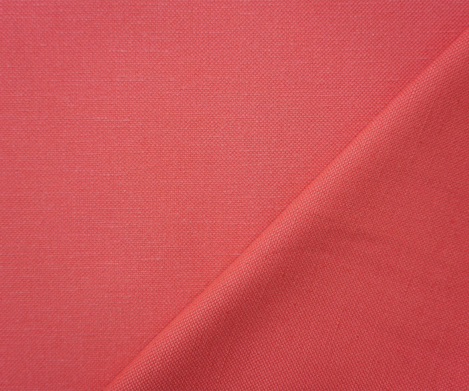 Coral PKaufmann Cotton-Linen Fulton Canvas Decorating Fabric