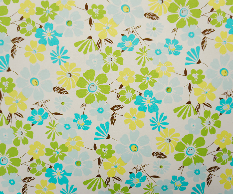 White-Teal-Multi Poly Floral Printed ITY Jersey Knit Fabric