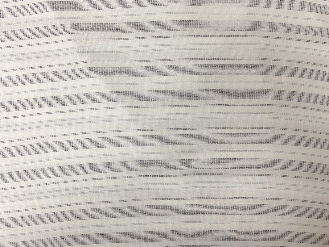 White-Navy-Blue Rayon Stripe Momie Crepe Woven Fabric