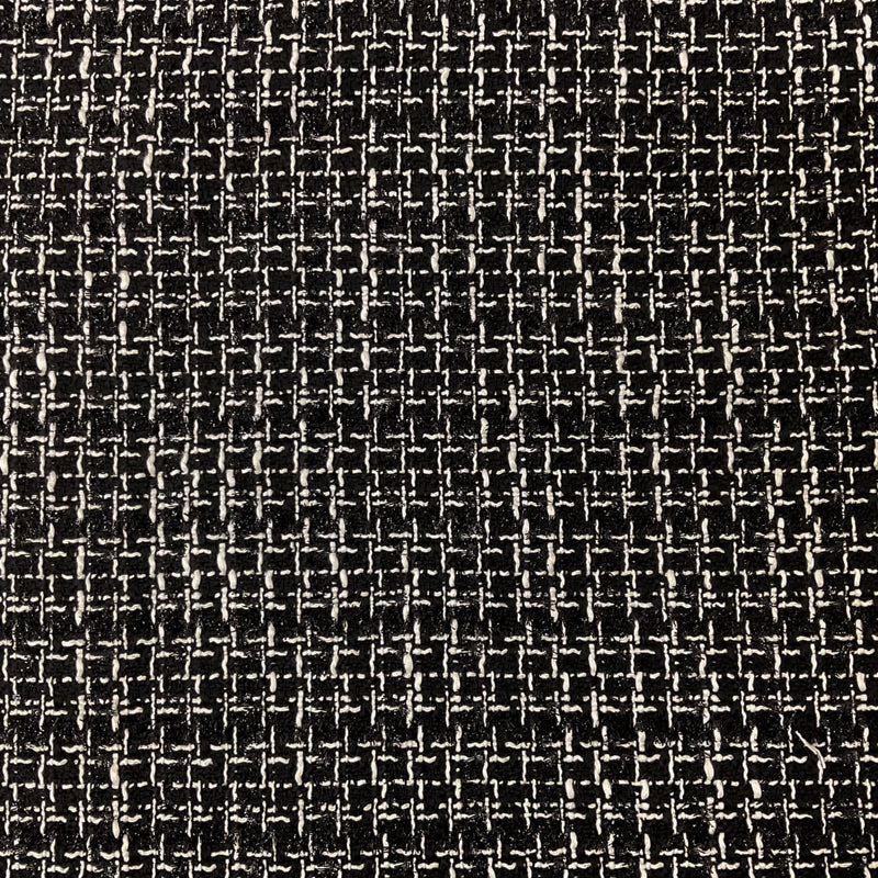 Black-White Poly Tweed Boucle Novelty Woven Fabric