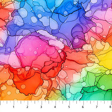 Radiant Rhapsody Spotted Multi 44"/45" Cotton Fabric Per Yard