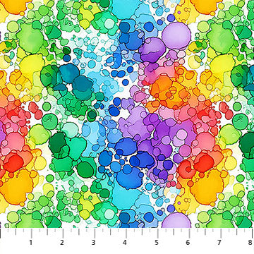 Radiant Rhapsody Splattered Multi 44"/45" Cotton Fabric Per Yard