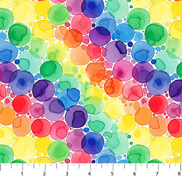 Radiant Rhapsody Diagonal Dots Multi 44"/45" Cotton Fabric Per Yard