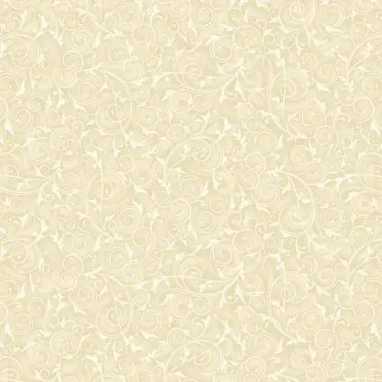 108" Swirls and Twirls Natural Cream Cotton Wideback Fabric per yard Blank Quilting Inc