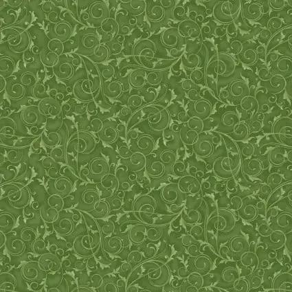 108" Swirls and Twirls Sage Green Cotton Wideback Fabric per yard Blank Quilting Inc