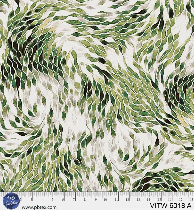 108" Vitality Chic Green Cotton Wideback Fabric per yard P&B Textiles